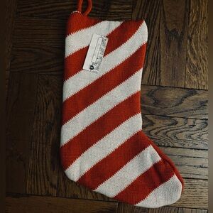 Five (5) Red and White Striped Christmas Stockings